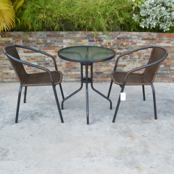 P&G  PATIO 3PC SET HOME ACCENTS 2 CHAIRS  160CM TABLE