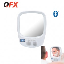 QFX FOGLESS LIGHT UP MIRROR & WIRELESS BLUETOOTH SPEAKER