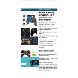 BBG 001 Mobile Game Controller With Cooling Fan and Power Bank 